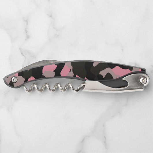 Rosa Camouflage Kellnermesser (Rückseite)