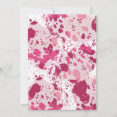 Rosa Camouflage Kinderdusche Einladungen (Rückseite)