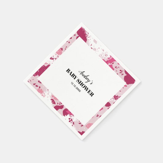 Rosa Camouflage Kinderdusche Serviette (Ecke)