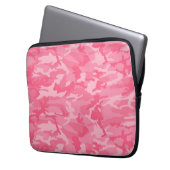 Rosa Camouflage Laptopschutzhülle (Vorderseite Links)