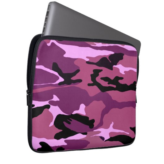 Rosa Camouflage Laptopschutzhülle (Vorne Rechts)