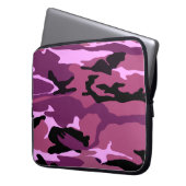 Rosa Camouflage Laptopschutzhülle (Vorderseite Links)