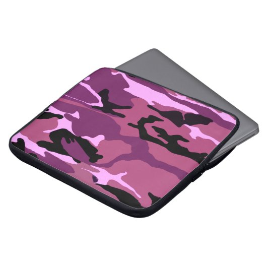 Rosa Camouflage Laptopschutzhülle (Vorne Oben)