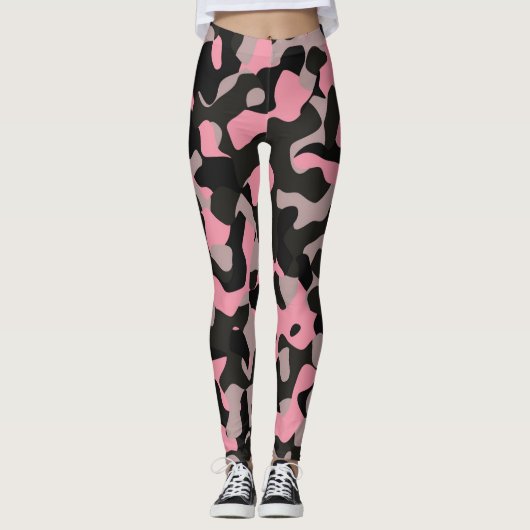 Rosa Camouflage Leggings (Vorderseite)