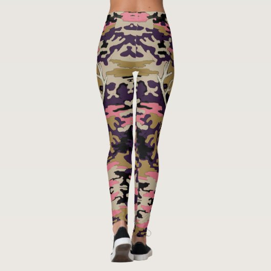 Rosa Camouflage Leggings (Rückseite)