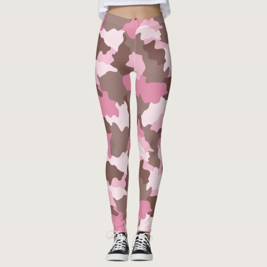 Rosa Camouflage Leggings (Vorderseite)