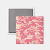 rosa Camouflage Magnet (Vorderseite/Rückseite)