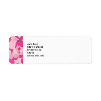 Rosa Camouflage Mailing-Etikettenblätter