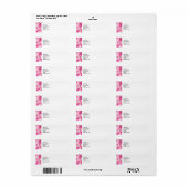 Rosa Camouflage Mailing-Etikettenblätter (Vorne)