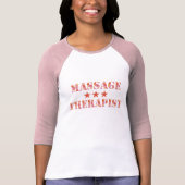 Rosa Camouflage-Massage-Therapeut-T - Shirt (Vorderseite)