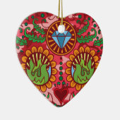 Rosa Camouflage-mexikanischer Tag des toten Keramikornament (Rechts)