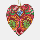 Rosa Camouflage-mexikanischer Tag des toten Keramikornament (Links)