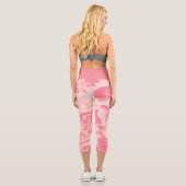 Rosa Camouflage, Militär, Armee Capri Leggings (Rückseite)