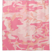 Rosa Camouflage, Militär, Armee Duschvorhang (Vorderseite)