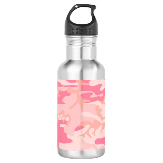 Rosa Camouflage, Militär, Armee Edelstahlflasche (Vorderseite)