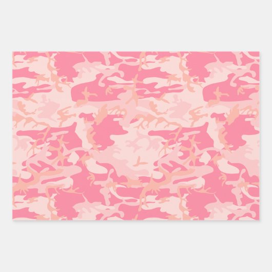 Rosa Camouflage, Militär, Armee Geschenkpapier Set (Vorderseite)