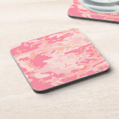 Rosa Camouflage, Militär, Armee Getränkeuntersetzer (Linke Seite)