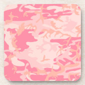 Rosa Camouflage, Militär, Armee Getränkeuntersetzer (Vorderseite)