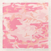 Rosa Camouflage, Militär, Armee Glasuntersetzer (Vorderseite)
