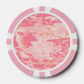 Rosa Camouflage, Militär, Armee Pokerchips (Vorderseite)