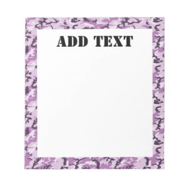 Rosa Camouflage Militärmuster Notizblock