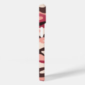 Rosa Camouflage mit Initialen Case-Mate iPhone Hülle (Rückseite / Rechts)