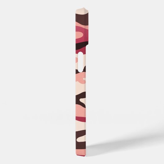 Rosa Camouflage mit Initialen Case-Mate iPhone Hülle (Rückseite / Rechts)