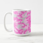Rosa Camouflage mit Personalisierung   Kaffeetasse (Links)