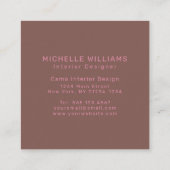 Rosa Camouflage Moderne Camouflage Muster Beruflic Quadratische Visitenkarte (Rückseite)