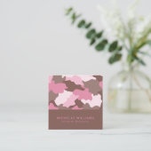 Rosa Camouflage Moderne Camouflage Muster Beruflic Quadratische Visitenkarte (Stehend Vorderseite)