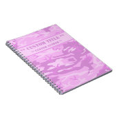 Rosa Camouflage Notebook mit Titel/Autor-Block Notizblock (Rechte Seite)