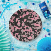 Rosa Camouflage Pappteller (Party)