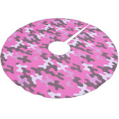 Rosa Camouflage Polyester Weihnachtsbaumdecke (Schrägansicht)