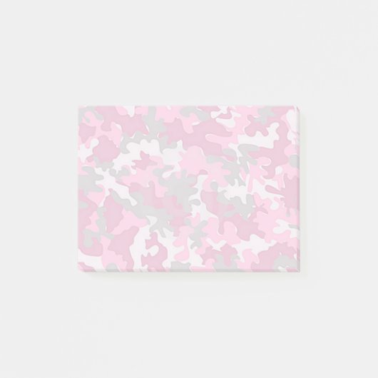 Rosa Camouflage Post-it Klebezettel (Vorderseite)