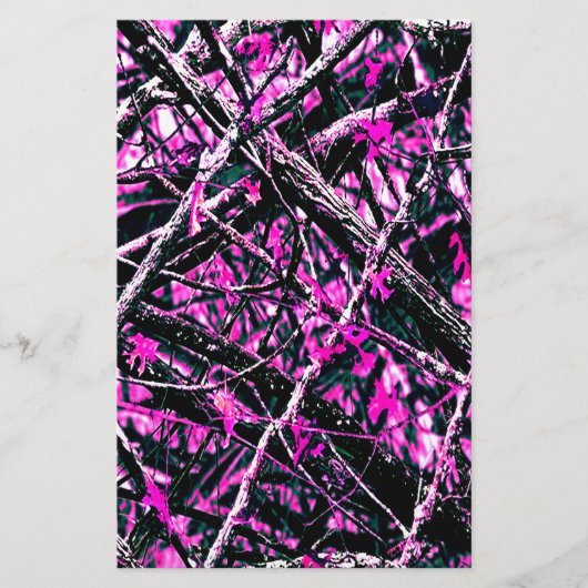 Rosa Camouflage "Real" Briefpapier (Vorderseite)