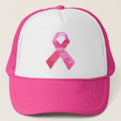 Rosa Camouflage Ribbon Date Ribbon Hat Truckerkappe (Vorderseite)