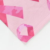 Rosa Camouflage Ribbon Fleece Blanket (Ecke)