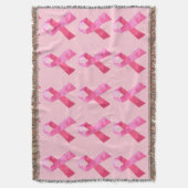 Rosa Camouflage Ribbon Throw Blanket Decke (Vorderseite Vertikal)