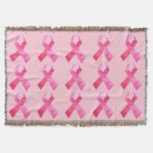 Rosa Camouflage Ribbon Throw Blanket Decke (Vorderseite)