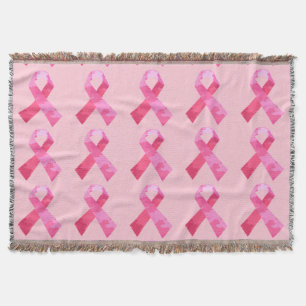 Rosa Camouflage Ribbon Throw Blanket Decke