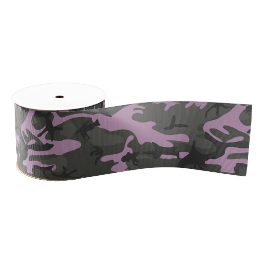 Rosa Camouflage Ripsband (Spule)