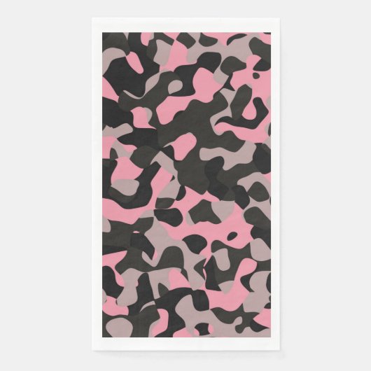 Rosa Camouflage Serviette (Vorderseite)