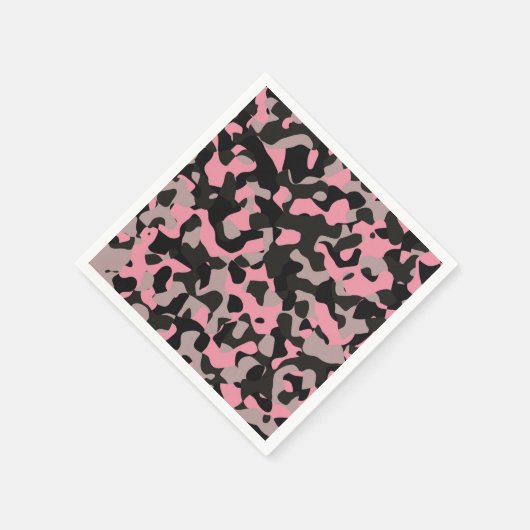 Rosa Camouflage Serviette (Ecke)