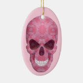 Rosa Camouflage Skull Oval Ornament (Rechts)