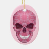 Rosa Camouflage Skull Oval Ornament (Hinten)