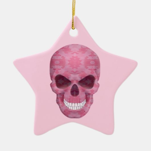 Rosa Camouflage Skull Star Ornament (Vorne)
