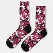 Rosa Camouflage Socken (Linkes Detail)