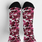 Rosa Camouflage Socken (Oben)