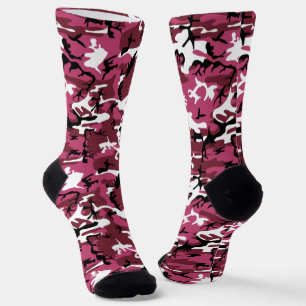 Rosa Camouflage Socken