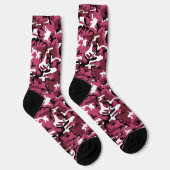 Rosa Camouflage Socken (Rechts)